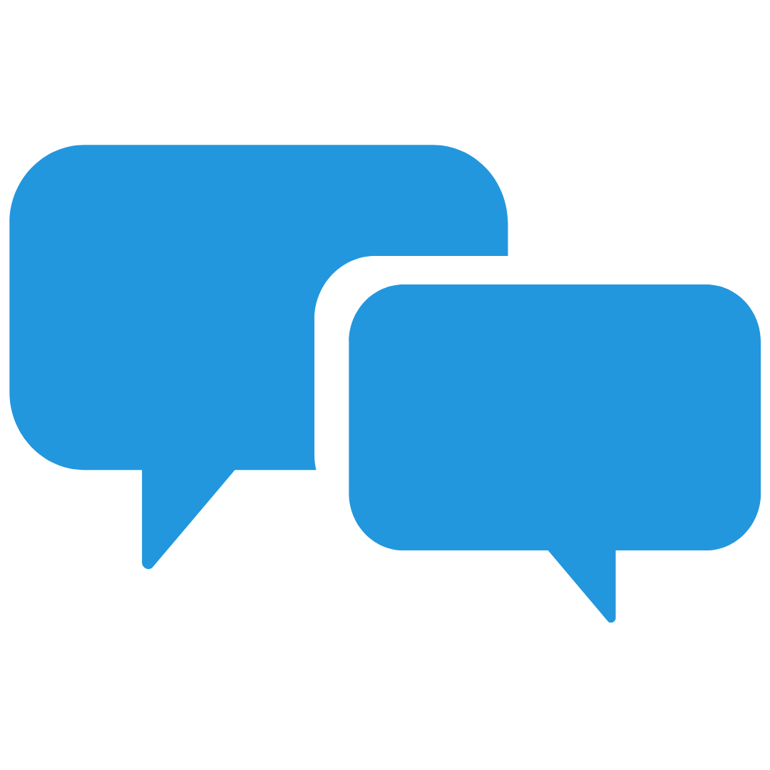 chat icons blue