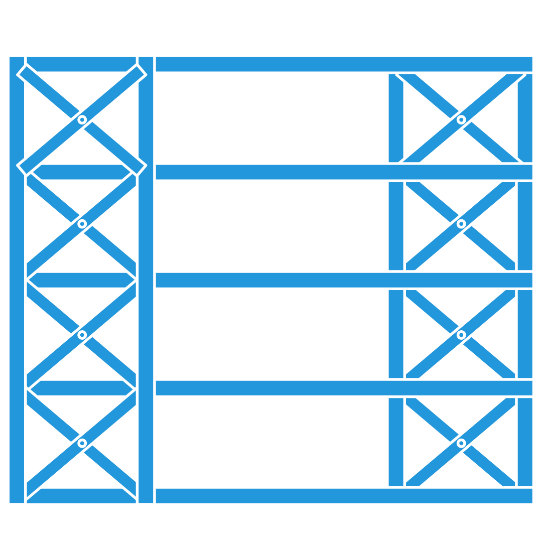 shelving unit blue