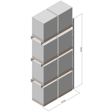 3 beam pallet racking extension bay