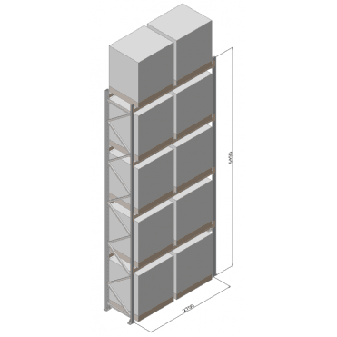 4 beam pallet racking bay