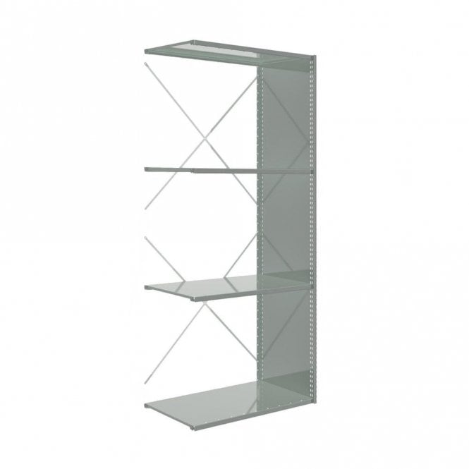 Link51 Essentials Stormor Solo Open Back Bay Shelving - Extension Bay